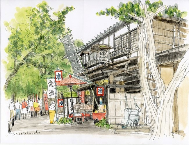 油絵 京都 大原三千院 写実画 原画 絵画